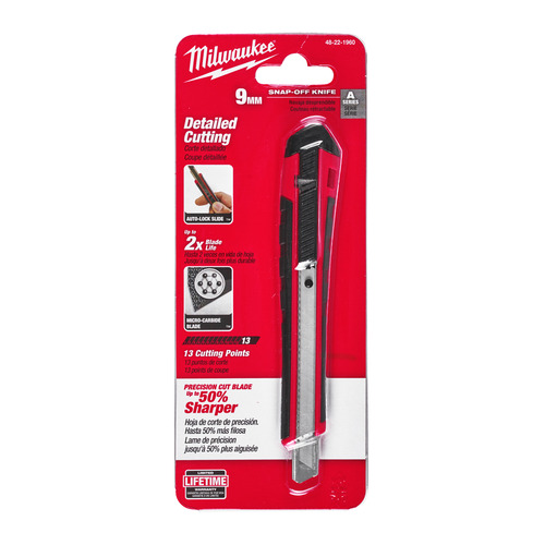Nóż nożyk z łamanym ostrzem 9 mm Milwaukee 7