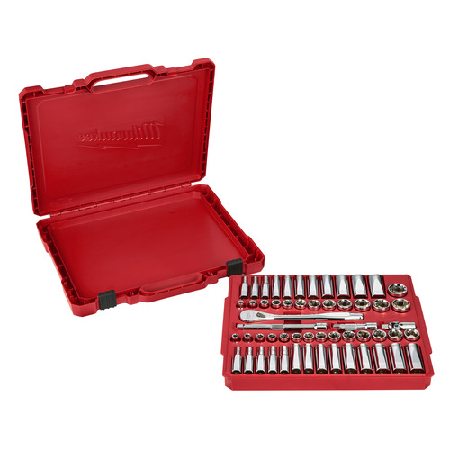 Nasadki¼″ z grzechotką - metryczne - zestaw 28 szt. w organizerze PACKOUT™ SLIM średnim 5