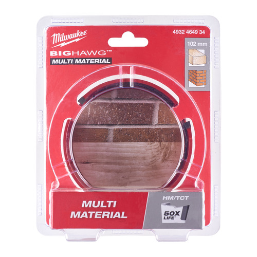 Otwornica z węglikiem wolframu BIG HAWG™ multi material 102 mm 17