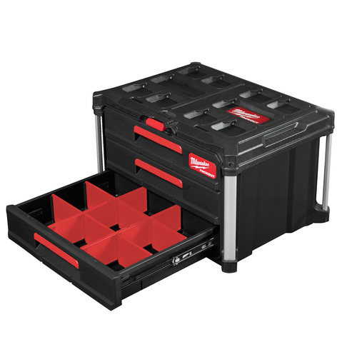 Skrzynia PACKOUT™ z 3 szufladami Milwaukee 2