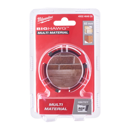Otwornica z węglikiem wolframu BIG HAWG™ multi material 65 mm 17