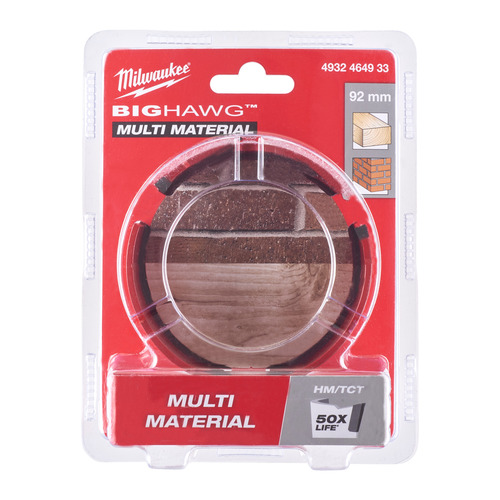Otwornica z węglikiem wolframu BIG HAWG™ multi material 92 mm 17
