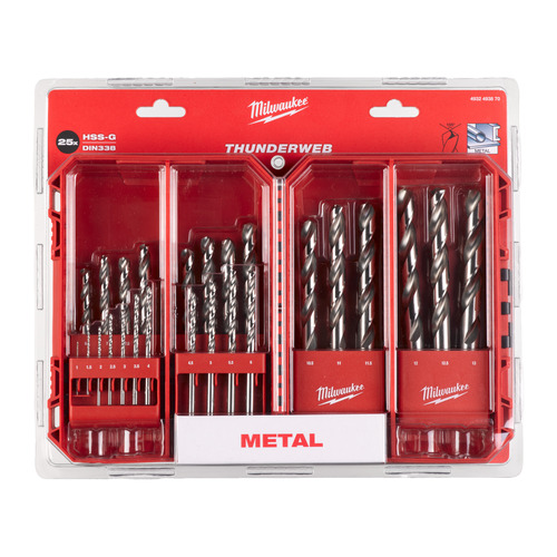 Zestaw wierteł do metalu 1-13mm HSS-G Thunderweb - 25 szt. 7