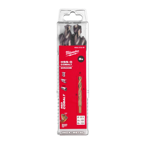 Wiertło do metalu Red Cobalt HSS-G 12.5 x 151  13