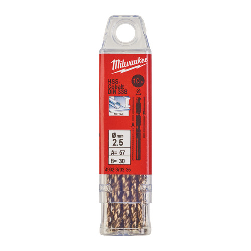 Wiertło do metalu Red Cobalt HSS-G 2.5 x 57 13