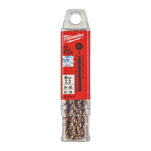 Wiertło do metalu Red Cobalt HSS-G 3.2 x 65 14