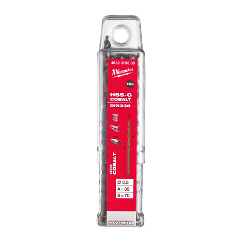 Wiertło do metalu Red Cobalt HSS-G 3.5 x 70 13