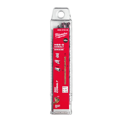 Wiertło do metalu Red Cobalt HSS-G 6.5 x 101 15