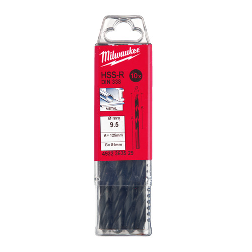 Wiertło do metalu HSSR 9.5 x 125 1 szt Milwaukee 4