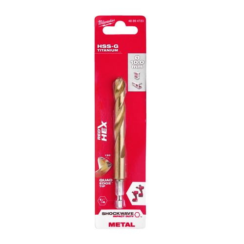 Wiertło do metalu z prowadzeniem HSS-G TYTAN HEX 10 mm 13