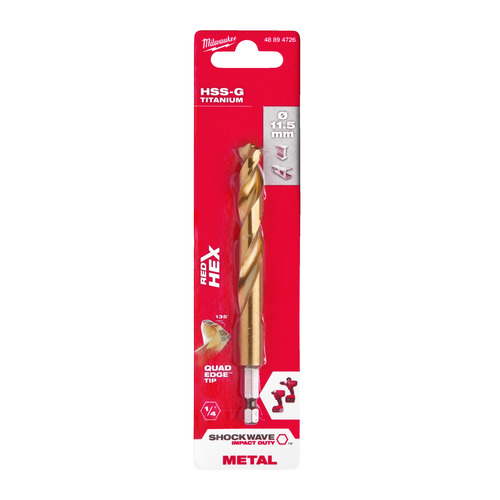 Wiertło do metalu z prowadzeniem HSS-G TYTAN HEX 11.5 mm 13