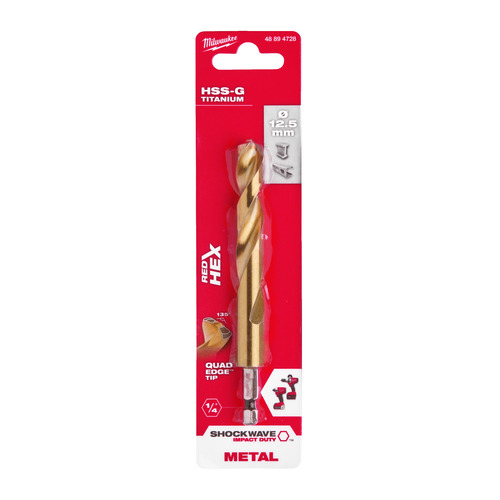Wiertło  do metalu z prowadzeniem HSS-G TYTAN HEX 12.5 mm 13