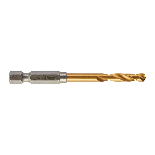 Wiertło  do metalu z prowadzeniem HSS-G TYTAN HEX 4.8 mm  3
