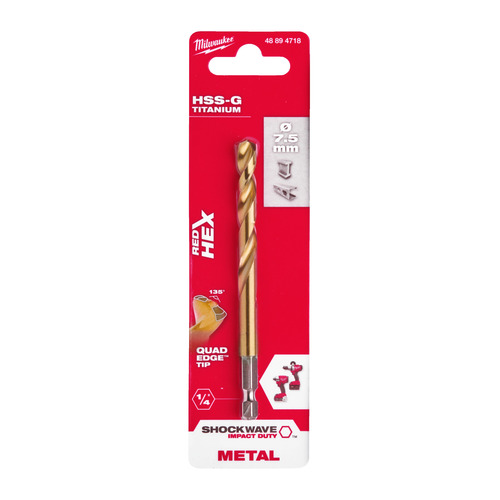Wiertło  do metalu z prowadzeniem HSS-G TYTAN HEX 7.5 mm 13