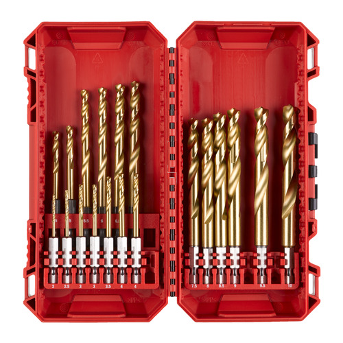 Zestaw Wierteł do metalu 2-10 mm HSS-G Tin RED HEX 19 szt. 1