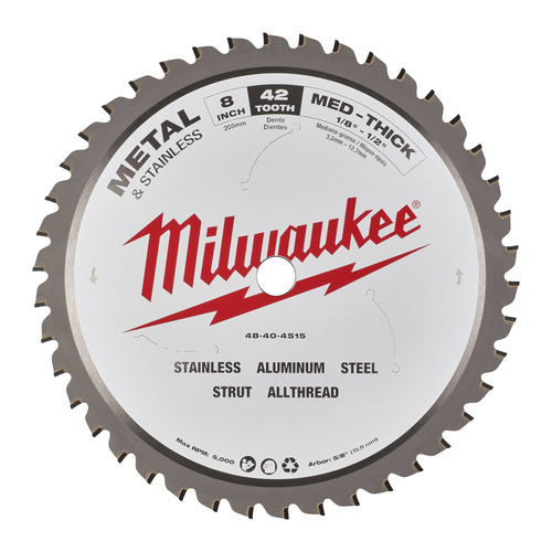Tarcza pilarska do metalu 203 x 5/8 mm 42 zębów MILWAUKEE 1