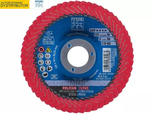 PFERD Tarcza lamelowa POLIFAN® PFR 125 CO60 SGP-CURVE M 125 mm 60 ziarno 2