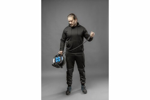 SPODNIE ROBOCZE DRESOWE CZARNE Z ODPINANYMI KIESZENIAMI HOGERT TREBEL HT5K902-L (52) 3