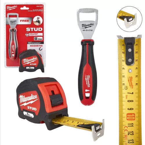 Zestaw miara STUD Tape Measure 5 m + Otwieracz Milwaukee 3