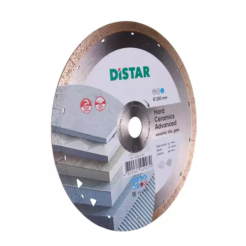 Distar Hard Ceramics Advanced 250 mm – tarcza diamentowa do twardej ceramiki 3