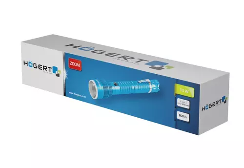 Hogert HT1E425 – latarka LED USB 10W 800 lm IP54 z funkcją zoom 2