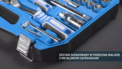Hogert HT1R432 – zestaw narzędziowy 112 szt. 1/4″ & 1/2″ w walizce 4