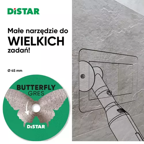 Distar Diamentowa tarcza tnąca Butterfly 45mm  – tarcza do gresu i ceramiki 4