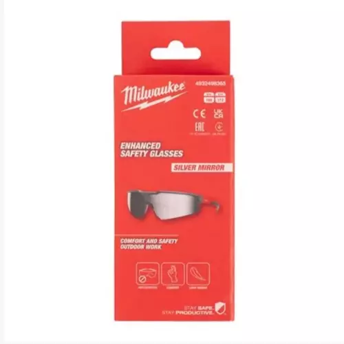 Milwaukee 4932498365 okulary ochronne lustrzane (Silver Mirror) 3