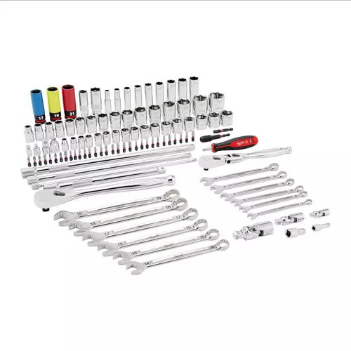 Milwaukee zestaw narzędzi mechanicznych 108 elementów 1/4" 3/8" 1/2" 4932501845 2