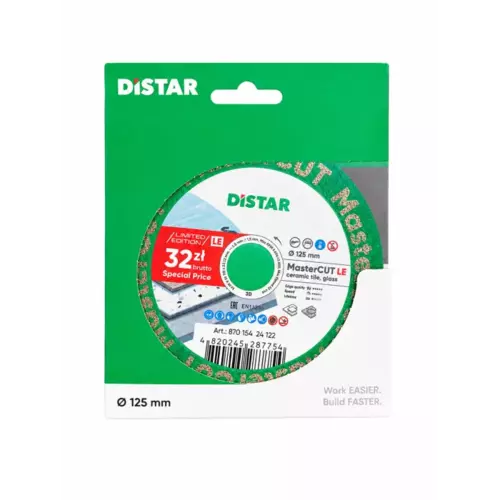 Distar MasterCUT LE tarcza diamentowa 125 × 1,6/1,0 × 15 × 22,23 mm do gresu i szkła 87015424122 6