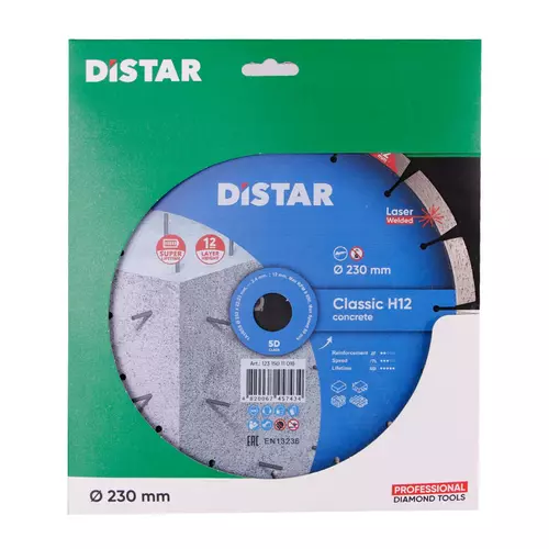 Distar Classic H12 1A1RSS tarcza diamentowa 230 × 2,4/1,6 × 22,23 mm do betonu i żelbetu 12315011018 4