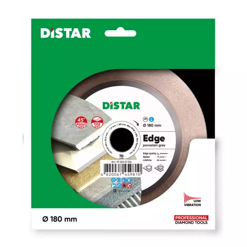 Distar Edge 1A1R tarcza diamentowa 180 × 1,4 × 25 × 25,4 mm do ukosowania gresu 11120421014 3