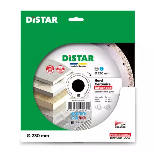 Distar Hard Ceramics Advanced tarcza diamentowa 230 × 1,6 × 10 × 25,4 mm do gresu 11120528017 2