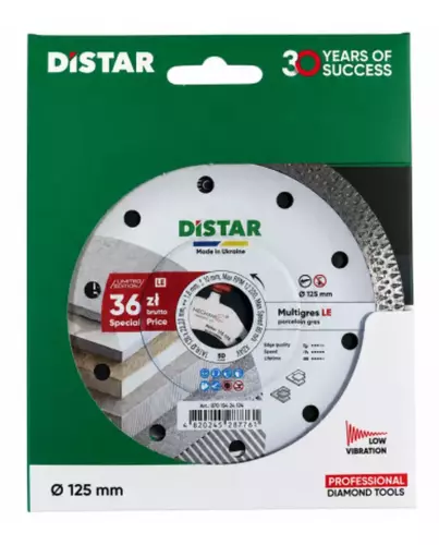 Distar Multigres LE Limited Edition tarcza diamentowa 125 × 1,6 × 10 × 22,23 mm do gresu 87015424124 2