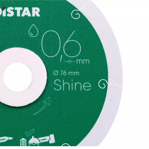 Distar Shine 76 × 0,6 mm tarcza diamentowa do gresu i ceramiki 11143158059 2