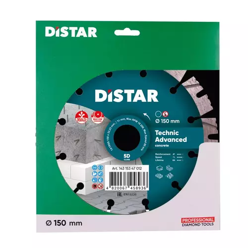 Distar Technic Advanced 150 × 2,3/1,5 × 11 × 22,23 mm tarcza diamentowa do betonu 14315347012 3