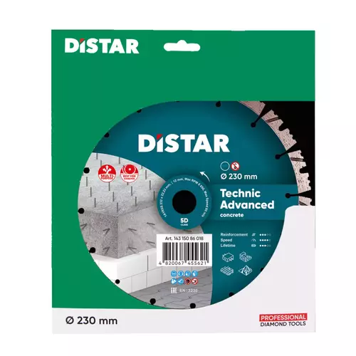 Distar Technic Advanced 230 × 2,6 × 22,23 mm tarcza diamentowa do betonu i żelbetu 14315086018 4