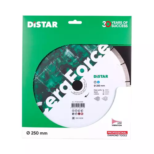 Distar CeraForce 1A1RSS tarcza diamentowa 250 × 2,0 × 30 mm do gresu 11134048023 6
