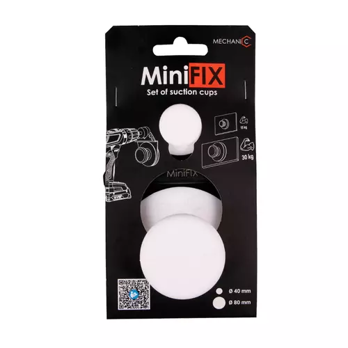 Mechanic MiniFix zestaw przyssawek 40/80 mm z szablonem do wiercenia 6–70 mm 89568442174 7