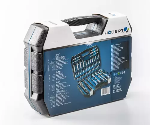 Hogert HT1R426 zestaw narzędziowy 95 el. 1/4" i 1/2" w walizce 2