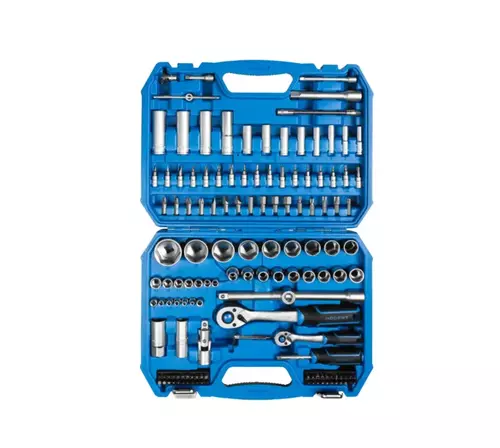 Hogert Technik HT1R440 zestaw narzędziowy 144 elementy 1/4 i 1/2 CrV 2