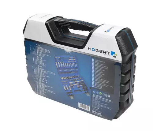 Hogert Technik HT1R440 zestaw narzędziowy 144 elementy 1/4 i 1/2 CrV 3