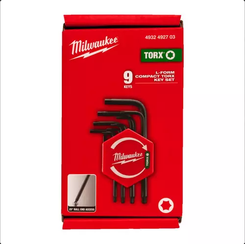 Milwaukee 4932492703 zestaw kluczy Torx L 9 szt. T8-T40 4