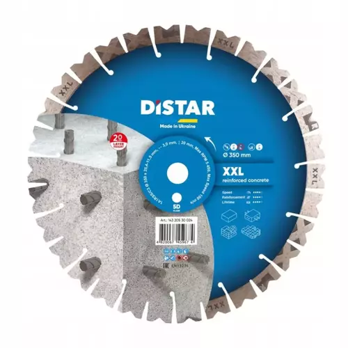 Distar XXL 350 mm Tarcza diamentowa 3,0 mm otwór 20 mm  2