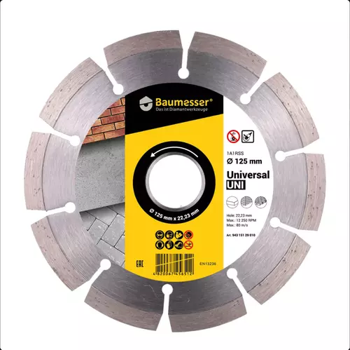 Baumesser Universal 125 mm tarcza diamentowa 22,23 mm 94315129010 4