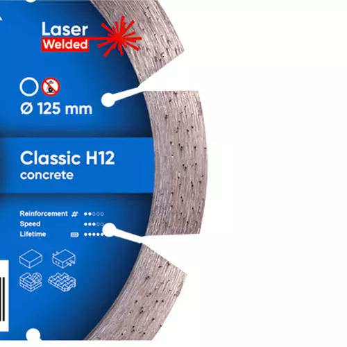 Distar Classic H12 125 mm tarcza diamentowa do betonu 3