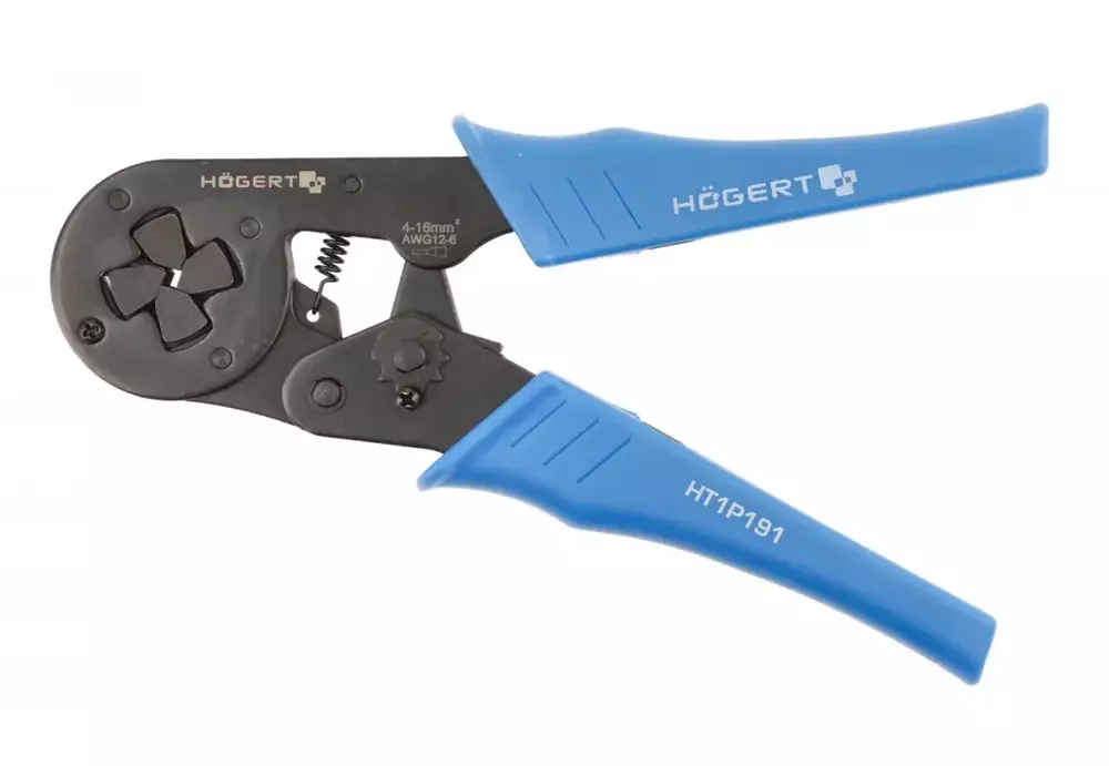 Hogert HT1P191 – zaciskarka do tulejek 4-16 mm² / 210 mm 1