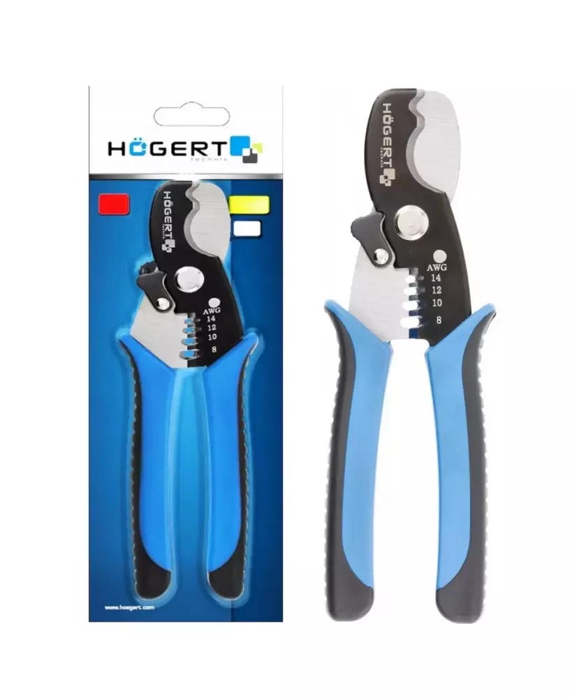 Hogert HT1P045 – szczypce do cięcia przewodów i ściągania izolacji 185 mm 1