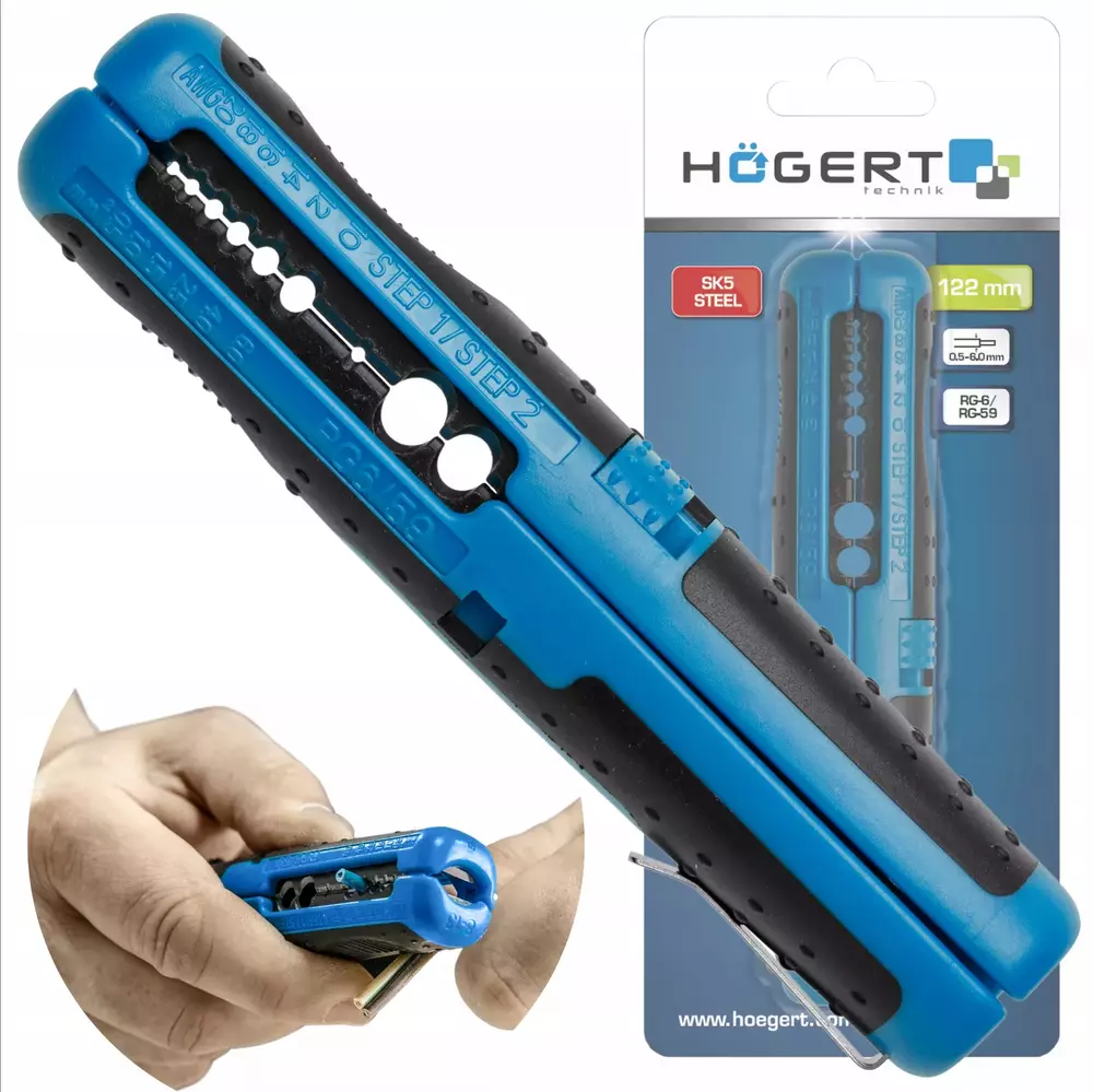 Ściagacz izolacji  0.5-6.0 mm2 Hogert HT1P102 1