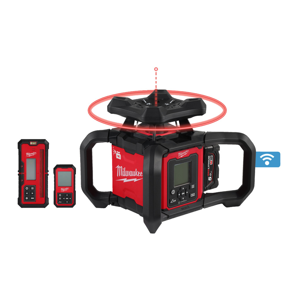 M18 RLOHV1200-501C Niwelator laserowy o zasięgu 1200 m z systemem ONE-KEY™, automatyczny, dwustopniowy, poziomy, pionowy Milwaukee 1